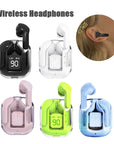 New Mini Transparent Wireless Bluetooth Headset Digital Display ENC Noise Reduction True Wireless Sports Music