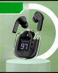 New Mini Transparent Wireless Bluetooth Headset Digital Display ENC Noise Reduction True Wireless Sports Music