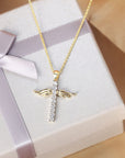 Angel Wings Cross Necklace