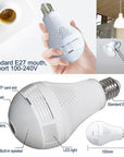 LED Light Bulb Spy Camera