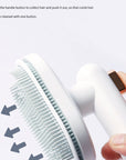 Pet Comb Cat Dog To Remove Floating Hair Pet Hair Brush Hair Removal Artifact Pet Grooming Brush Supplies Self Cleaning Comb Pet Products