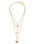 Popular Accessories Alloy Starfish Scallop Shell Necklace For Women