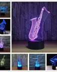 7 color lamp children 3d visual LED night light