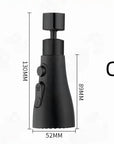 Universal Pressurized Faucet Sprayer Anti-splash 360 Degree Rotating Water Tap Three Stall Water Saving Faucet Nozzle Adapter