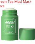Cleansing Green Tea Mask Clay Stick Oil Control Anti-Acne Whitening Seaweed Mask Skin Care