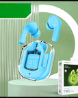 New Mini Transparent Wireless Bluetooth Headset Digital Display ENC Noise Reduction True Wireless Sports Music