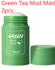 Cleansing Green Tea Mask Clay Stick Oil Control Anti-Acne Whitening Seaweed Mask Skin Care