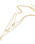 Popular Accessories Alloy Starfish Scallop Shell Necklace For Women