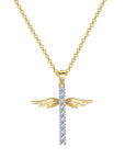 Angel Wings Cross Necklace