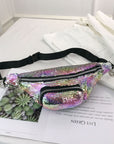 Women's Fashion Laser Starry Sequined Waist Bag
