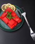 2 In 1 Watermelon Fork Slicer Multi-purpose Stainless Steel Watermelon Slicer Cutter Kitchen Fruit Cutting Fork Fruit Divider Kitchen Gadgets
