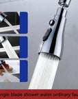 Universal Pressurized Faucet Sprayer Anti-splash 360 Degree Rotating Water Tap Three Stall Water Saving Faucet Nozzle Adapter