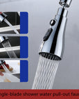 Universal Pressurized Faucet Sprayer Anti-splash 360 Degree Rotating Water Tap Three Stall Water Saving Faucet Nozzle Adapter