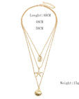 Popular Accessories Alloy Starfish Scallop Shell Necklace For Women