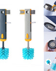 4 In 1 Bottle Gap Cleaner Brush Multifunctional Cup Cleaning Brushes Water Bottles Clean Tool Mini Silicone U-shaped Brush Kitchen Gadgets