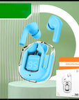 New Mini Transparent Wireless Bluetooth Headset Digital Display ENC Noise Reduction True Wireless Sports Music