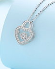 Love Heart Moving Pendant Necklace Simple Fashion Clavicle Chain Beating Heart Silver Jewelry