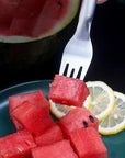 2 In 1 Watermelon Fork Slicer Multi-purpose Stainless Steel Watermelon Slicer Cutter Kitchen Fruit Cutting Fork Fruit Divider Kitchen Gadgets