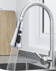 Universal Pressurized Faucet Sprayer Anti-splash 360 Degree Rotating Water Tap Three Stall Water Saving Faucet Nozzle Adapter
