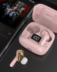 New Mini Transparent Wireless Bluetooth Headset Digital Display ENC Noise Reduction True Wireless Sports Music