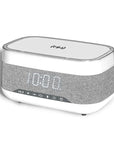 Intelligent Multifunctional Alarm Clock Bluetooth Speaker Wireless Charger Fast Charge Clock Atmosphere Night Light Home Decor