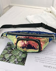 Women's Fashion Laser Starry Sequined Waist Bag