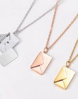 Fashion Jewelry Envelop Necklace Women Lover Letter Pendant Best Gifts For Girlfriend