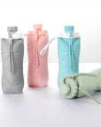 600ml Folding Silicone Water Bottle Sports Water Bottle Outdoor Travel Portable Water Cup Running Riding Camping Hiking Kettle