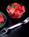 2 In 1 Watermelon Fork Slicer Multi-purpose Stainless Steel Watermelon Slicer Cutter Kitchen Fruit Cutting Fork Fruit Divider Kitchen Gadgets