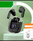 New Mini Transparent Wireless Bluetooth Headset Digital Display ENC Noise Reduction True Wireless Sports Music