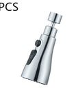 Universal Pressurized Faucet Sprayer Anti-splash 360 Degree Rotating Water Tap Three Stall Water Saving Faucet Nozzle Adapter