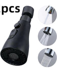 Universal Pressurized Faucet Sprayer Anti-splash 360 Degree Rotating Water Tap Three Stall Water Saving Faucet Nozzle Adapter