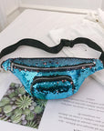 Women's Fashion Laser Starry Sequined Waist Bag
