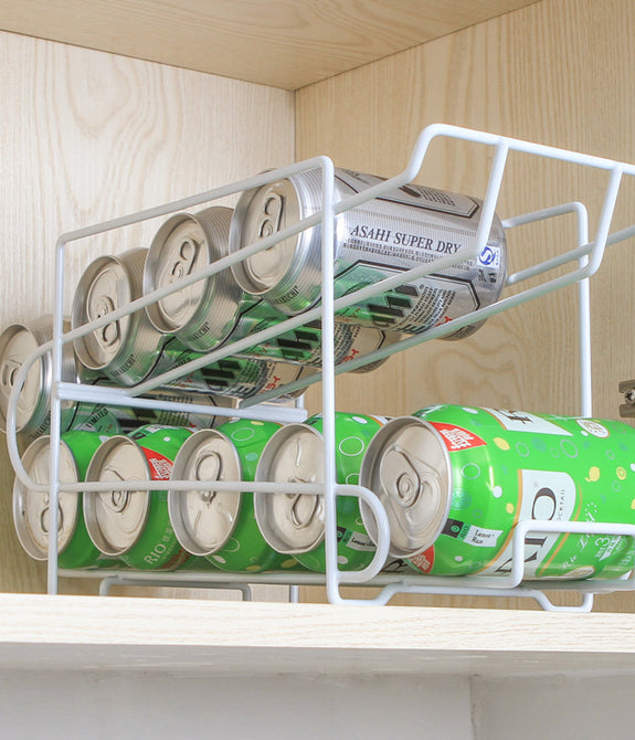 Cans Coke kitchen storage rack double-layer finishing shelf desktop storage rack