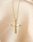 Angel Wings Cross Necklace