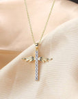 Angel Wings Cross Necklace