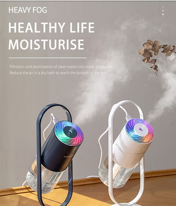 Magic Shadow USB Air Humidifier For Home With Projection Night Lights Ultrasonic Car Mist Maker Mini Office Air Purifier