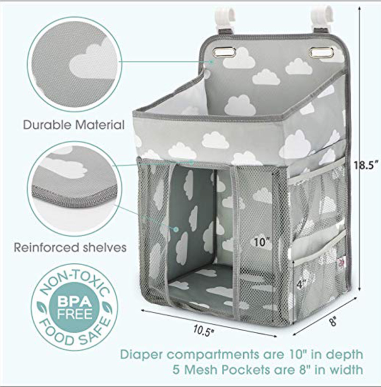 Portable Baby Crib Organizer Bed Hanging Bag