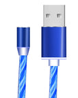 Compatible with Apple, Flowing Ligh Magnetic Streamer Data Line Cable for Iphone Android Typec