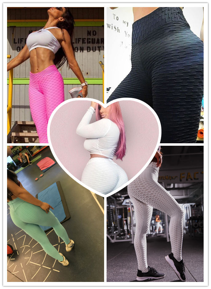 Copy of Hip-turned Folds Elastic High-waist Fitness Leggings Breathable Slim Indoor Sports