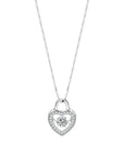 Love Heart Moving Pendant Necklace Simple Fashion Clavicle Chain Beating Heart Silver Jewelry