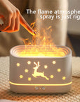 Elk Flame Humidifier Diffuser Mute Household Atmosphere Lamp Christmas Home Decorations