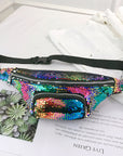 Women's Fashion Laser Starry Sequined Waist Bag