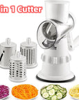 3 In 1 Vegetable Slicer Manual Kitchen Accessories Grater For Vegetable Cutter Round Chopper Mandolin Shredder Potato Home Kitchen Supplies Kitchen Gadgets