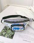 Women's Fashion Laser Starry Sequined Waist Bag