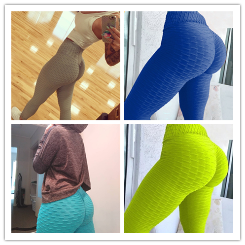 Copy of Hip-turned Folds Elastic High-waist Fitness Leggings Breathable Slim Indoor Sports