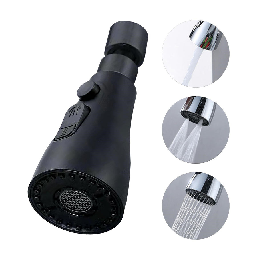 Universal Pressurized Faucet Sprayer Anti-splash 360 Degree Rotating Water Tap Three Stall Water Saving Faucet Nozzle Adapter