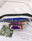 Women's Fashion Laser Starry Sequined Waist Bag